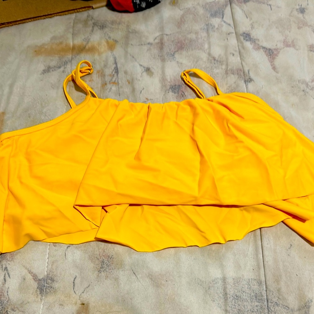 Yellow Women's Ruffle Top
